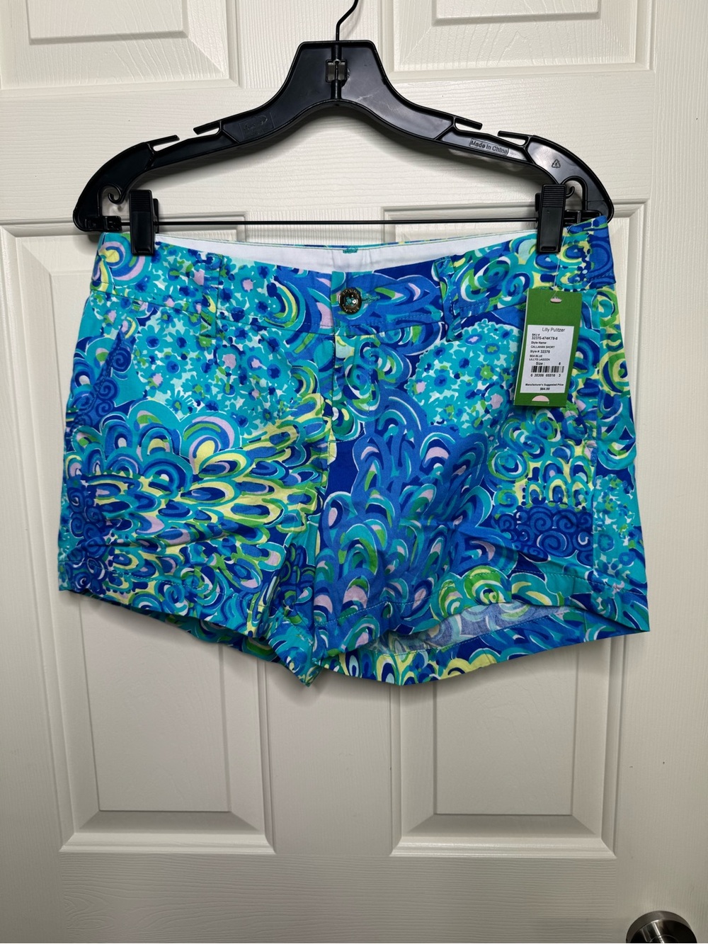 NWT Lilly Pulitzer Callahan Shorts Lillys Lagoon Size 6
